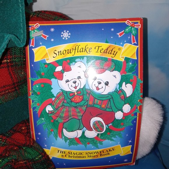 22” Collectible Snowflake Holiday Christmas White plush Teddy Bear 1996 – DanDee - Picture 5 of 8